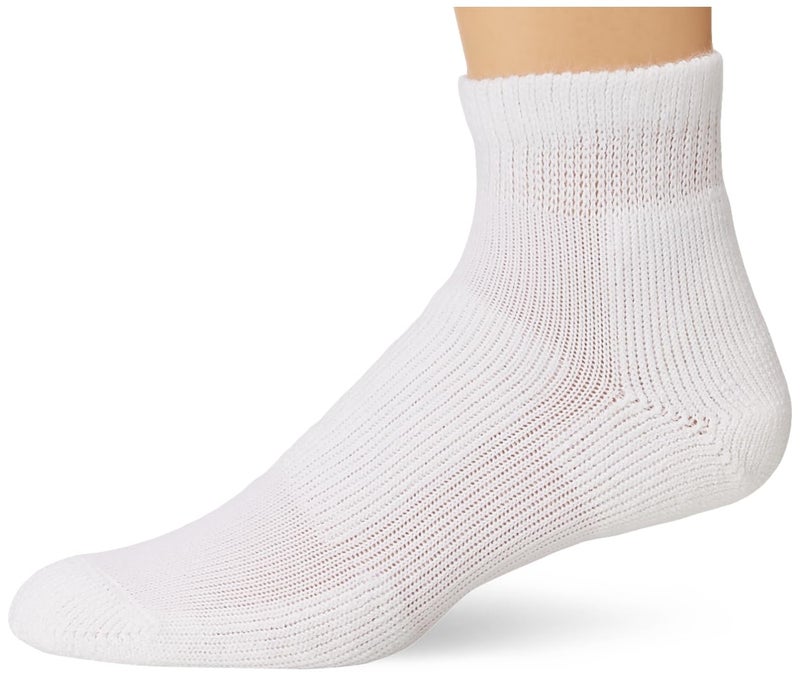 Thorlos Unisex WMX Walking Thick Padded Ankle Sock, White, Large - Image 1